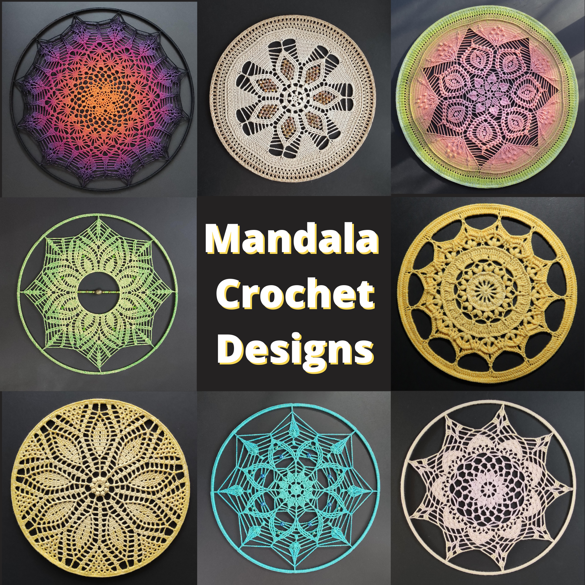 Mandala Crochet Designs - Crochet Pattern Book (PDF) - Wizard of Loops  Studio